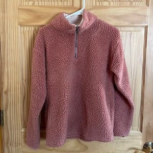 Pink Sherpa Pullover